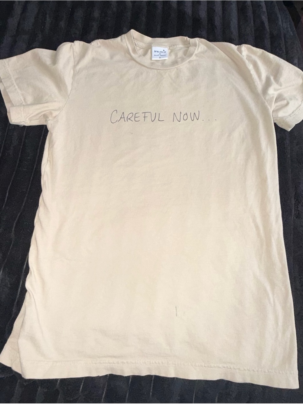 Careful Now Short Sleeve Crewneck Tee - Cream